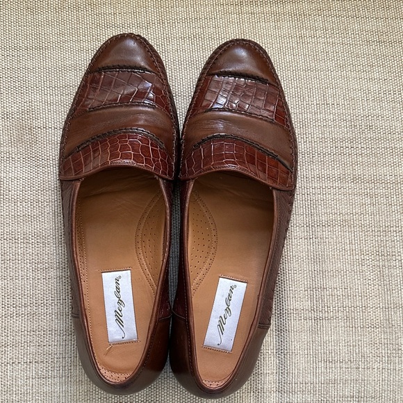 Mezlan Brown Crocodile Leather Loafers main image 9